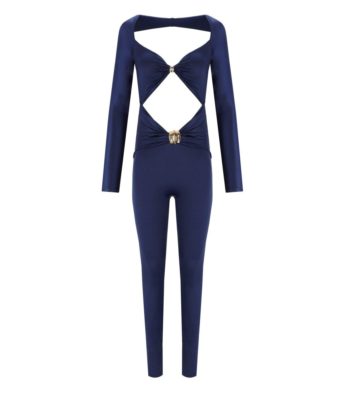 ELISABETTA FRANCHI OLTREMARE JUMPSUIT WITH MAXI BOW