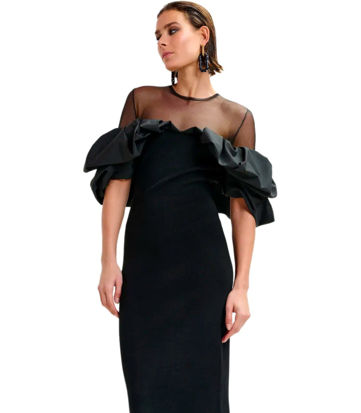 ESSENTIEL ANTWERP ISATIS BLACK DRESS