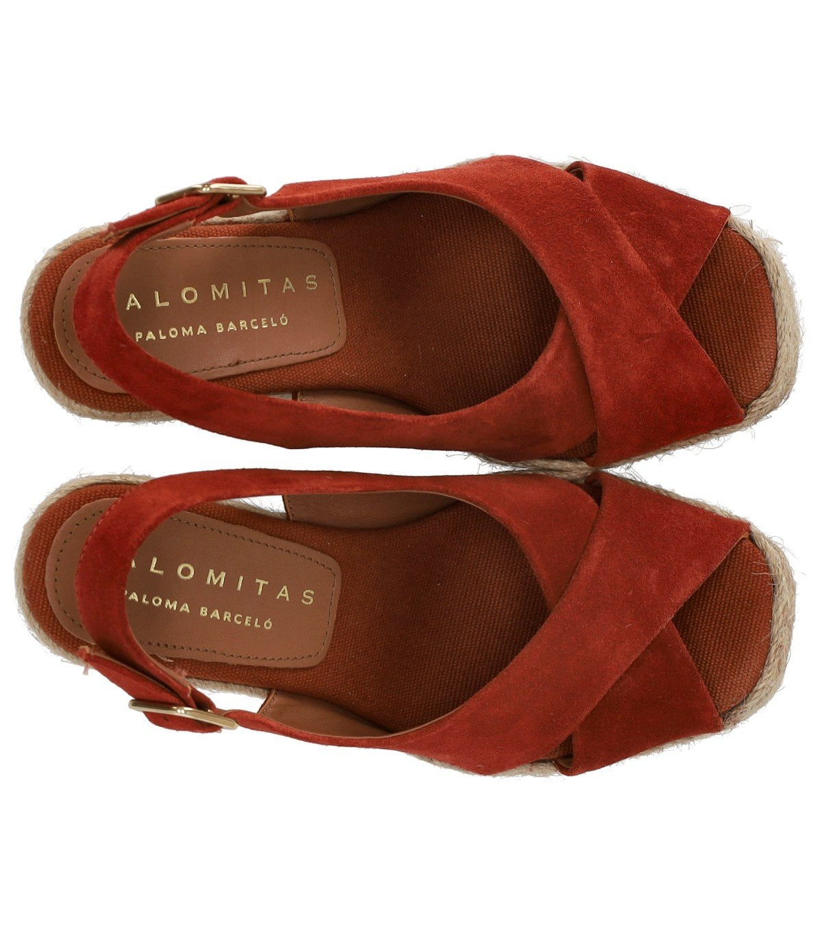 SANDALE ESPADRILLE À SEMELLE COMPENSÉE LUCILE ROUGE PALOMITAS