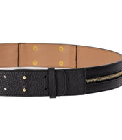 ELISABETTA FRANCHI BLACK ZIPPED BELT