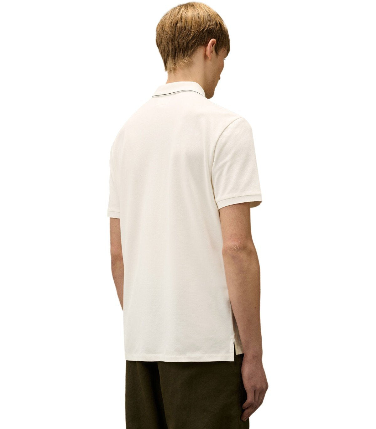 POLO STRETCH PIQUET GAUZE WHITE C.P. COMPANY