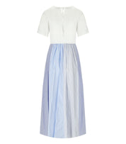 MAX MARA WEEKEND BRONZO WEISSES LANGES KLEID