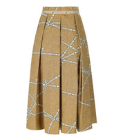 ELISABETTA FRANCHI PAGLIA BURRO MIDI ROCK