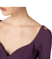 ELISABETTA FRANCHI VIOLETT MIDI ETUIKLEID