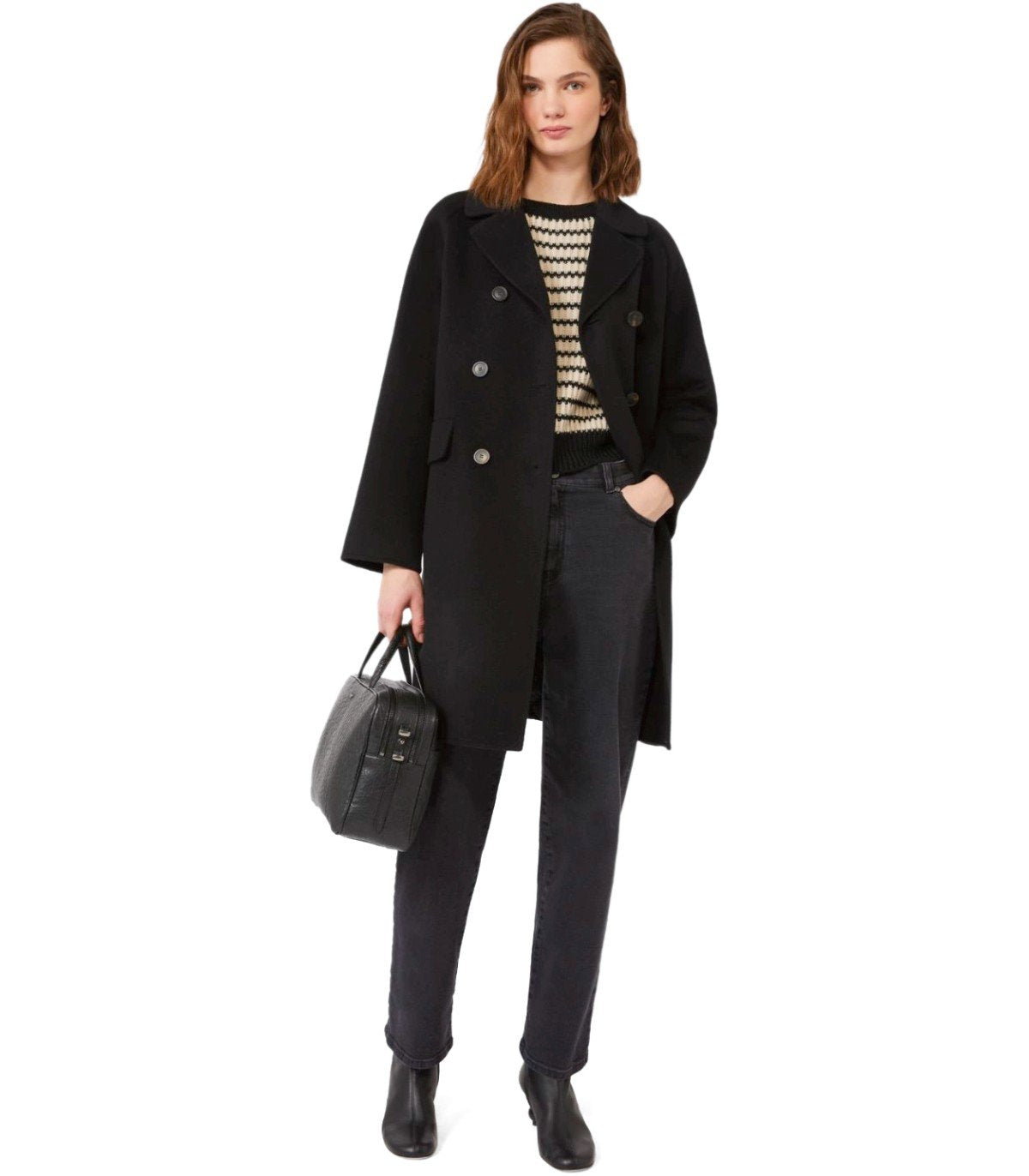 CAPPOTTO DOPPIOPETTO ZOLFO NERO MAX MARA WEEKEND