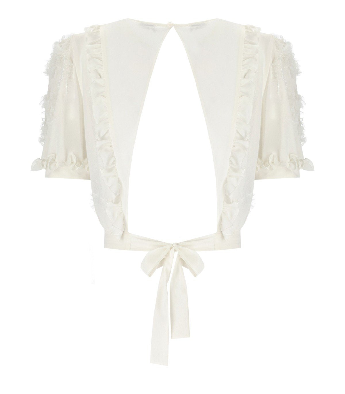 TOP CON ROUCHES AVORIO ELISABETTA FRANCHI