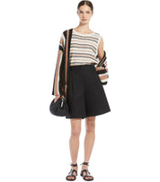 MAX MARA WEEKEND ECUBA BLACK BERMUDA SHORTS