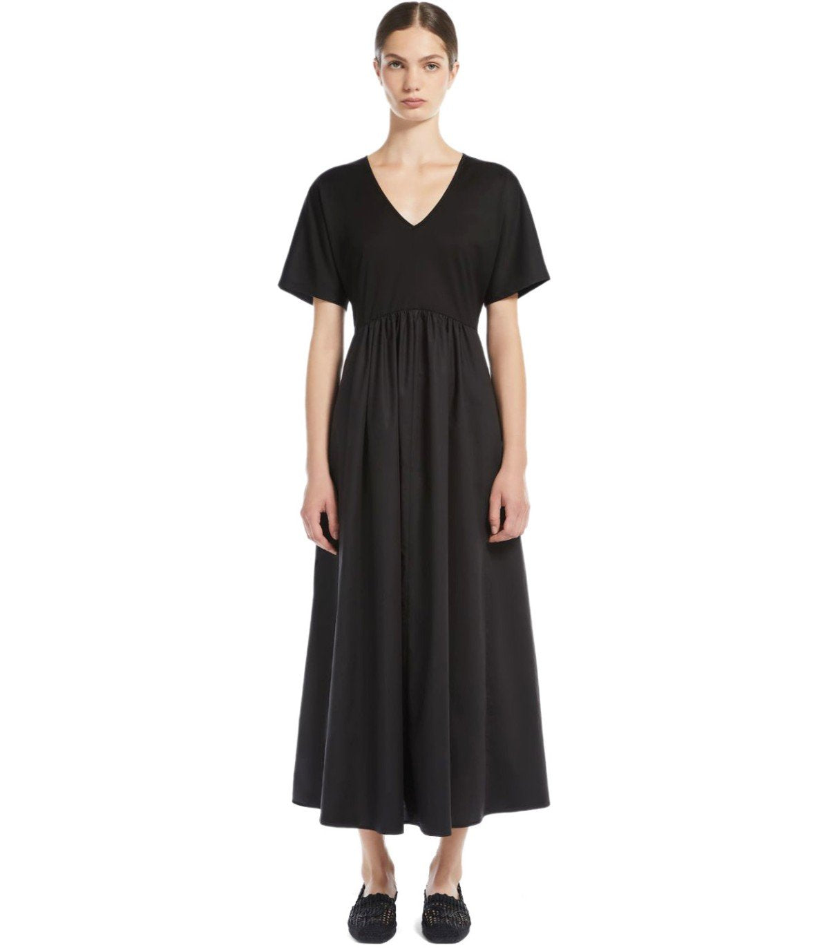 MAX MARA WEEKEND BRONZO SCHWARZES LANGES KLEID