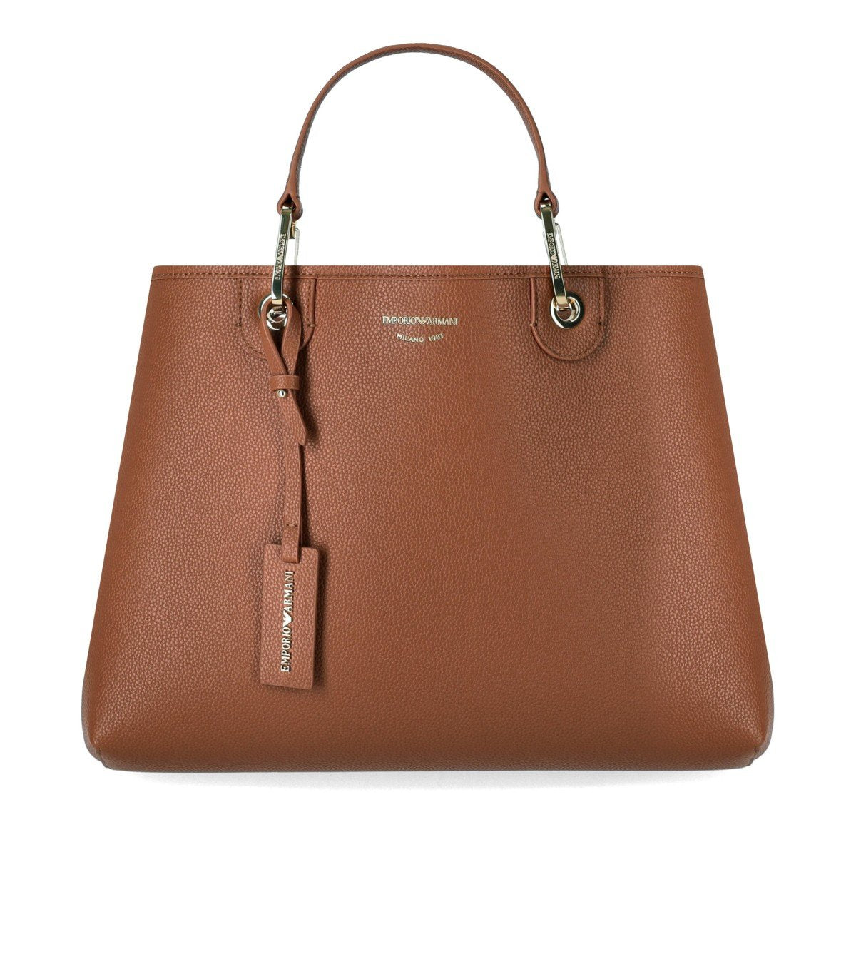 EMPORIO ARMANI MYEA TOBACCO SHOPPING BAG