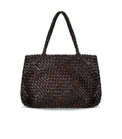 BOLSO DE HOMBRO VINTAGE MESH MARRÓN OSCURO DRAGON DIFFUSION
