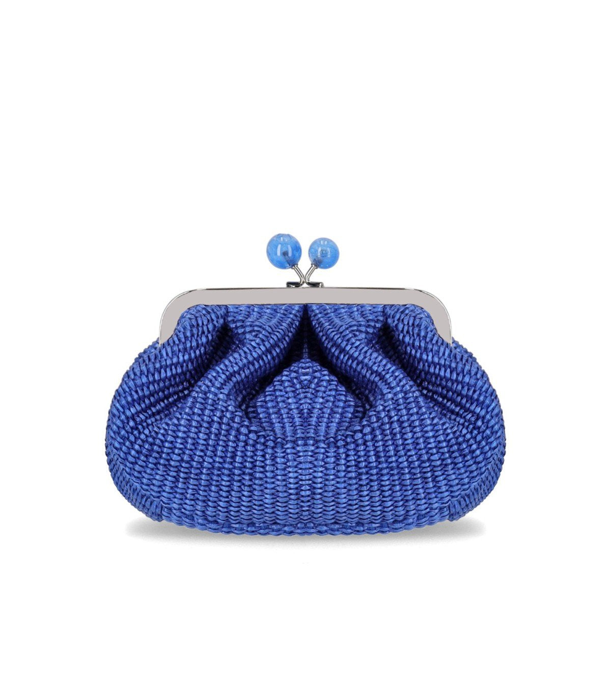 MAX MARA WEEKEND PASTICCINO PALMAS SMALL BLUE CLUTCH BAG