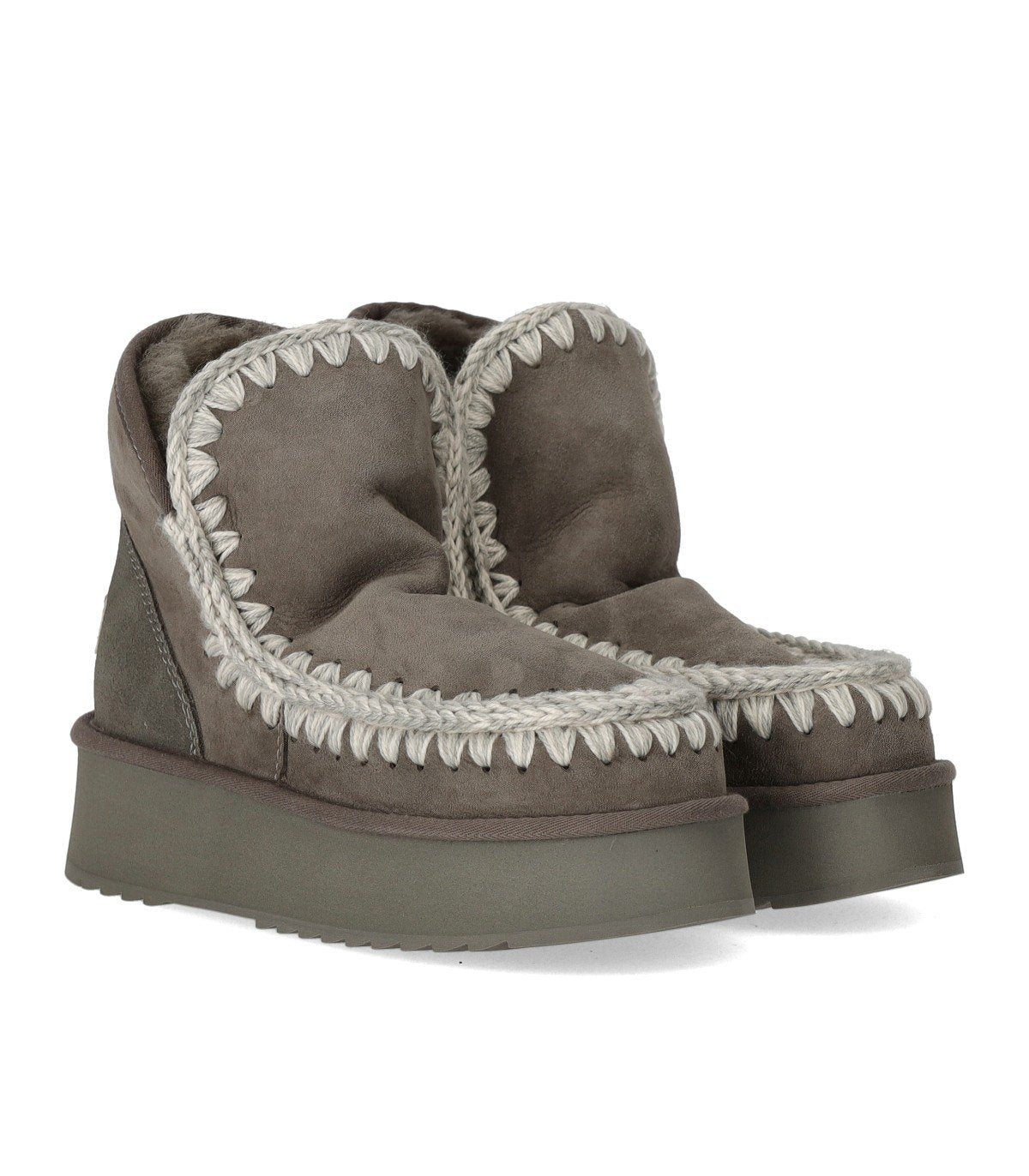 MOU MINI ESKIMO PLATFORM GREY BOOT