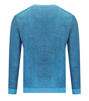 BOB BART BLUE REVERSIBLE CREWNECK PULLOVER