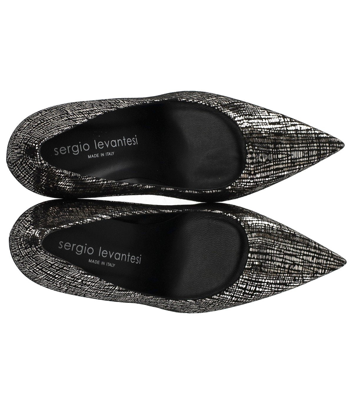 SERGIO LEVANTESI MUSA BLACK SILVER PUMP