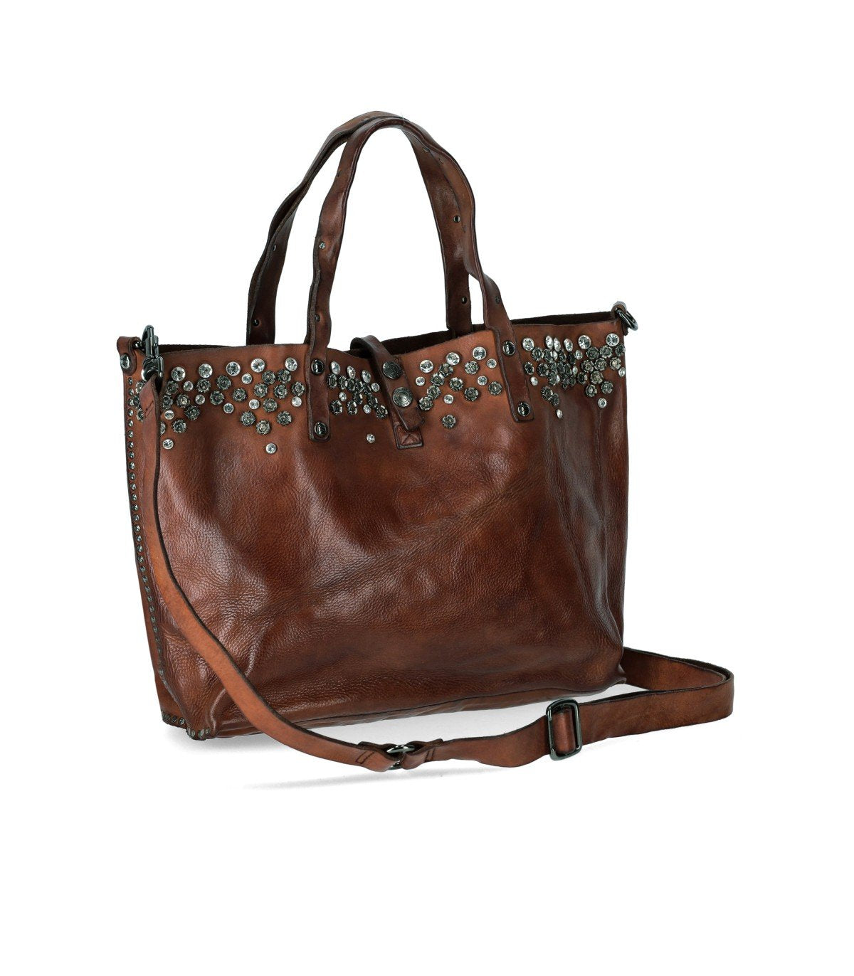 CAMPOMAGGI BELLA DI NOTTE COGNAC SHOPPING BAG