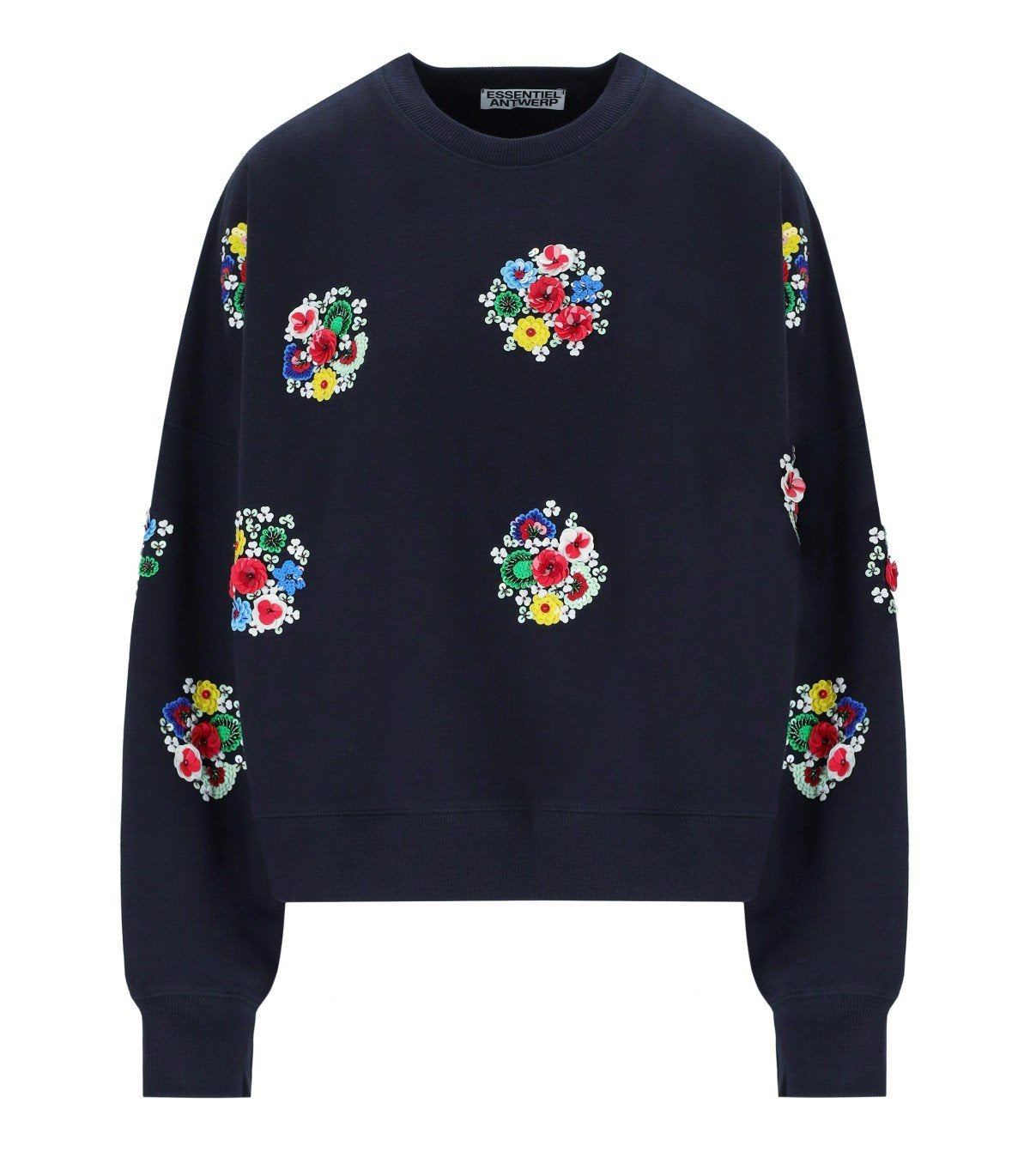 ESSENTIEL ANTWERP ITRO NAVY BLUE SWEATSHIRT