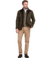BARBOUR OGSTON WAX OLIVE GREEN JACKET
