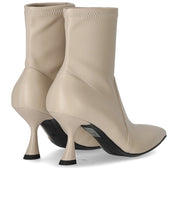 SERGIO LEVANTESI JUNNY CREAM HEELED ANKLE BOOT