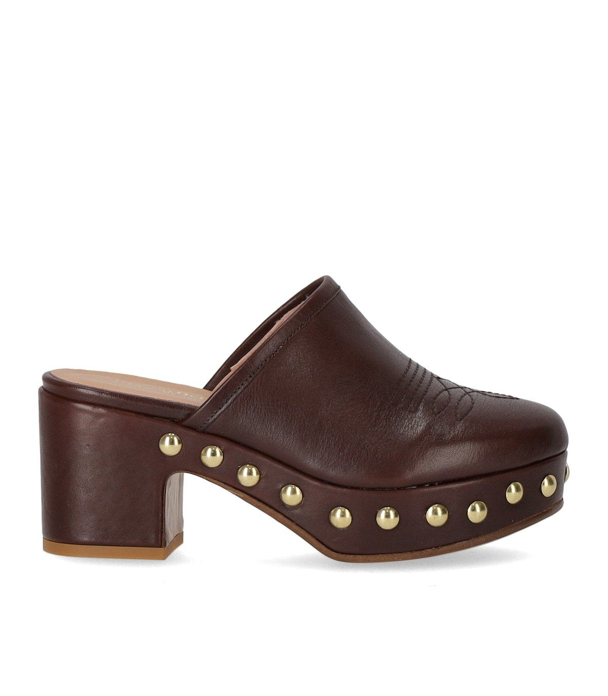 DUCCIO DEL DUCA BROWN HEELED CLOG
