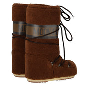 MOON BOOT ICON FLEECE BROWN SNOW BOOT