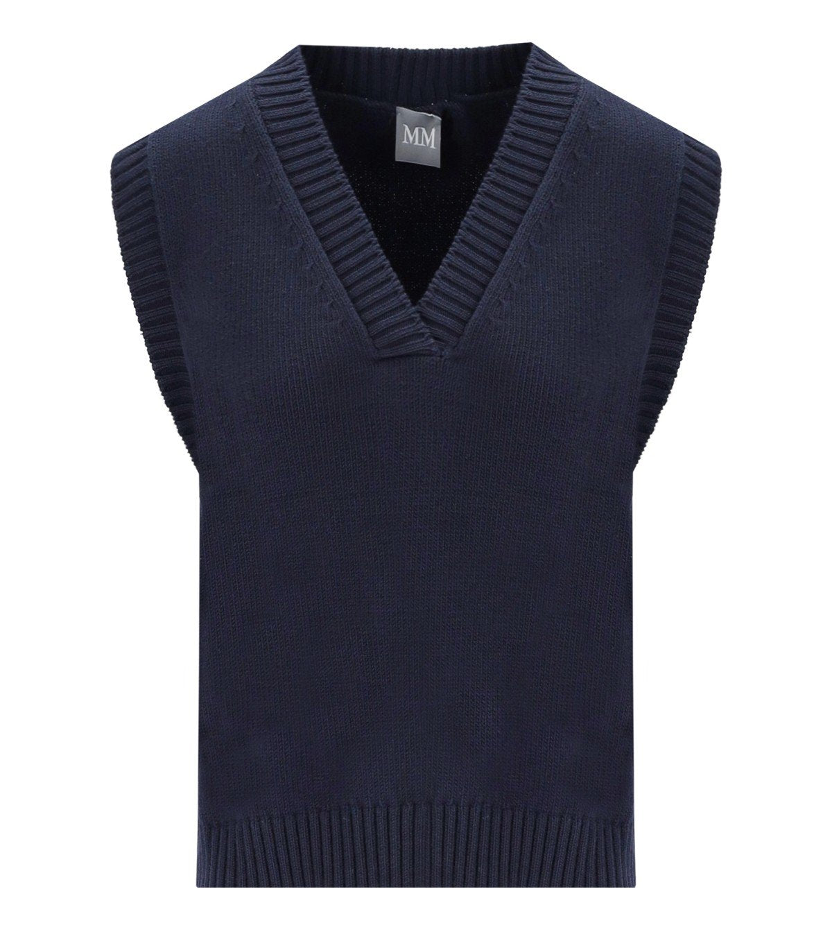 MM MAX MARA SCAFATI BLUE KNITTED VEST