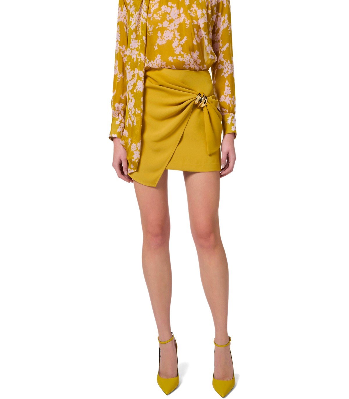 ELISABETTA FRANCHI CURRY WRAP SKIRT