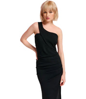 ESSENTIEL ANTWERP ENSUE BLACK MIDI DRESS