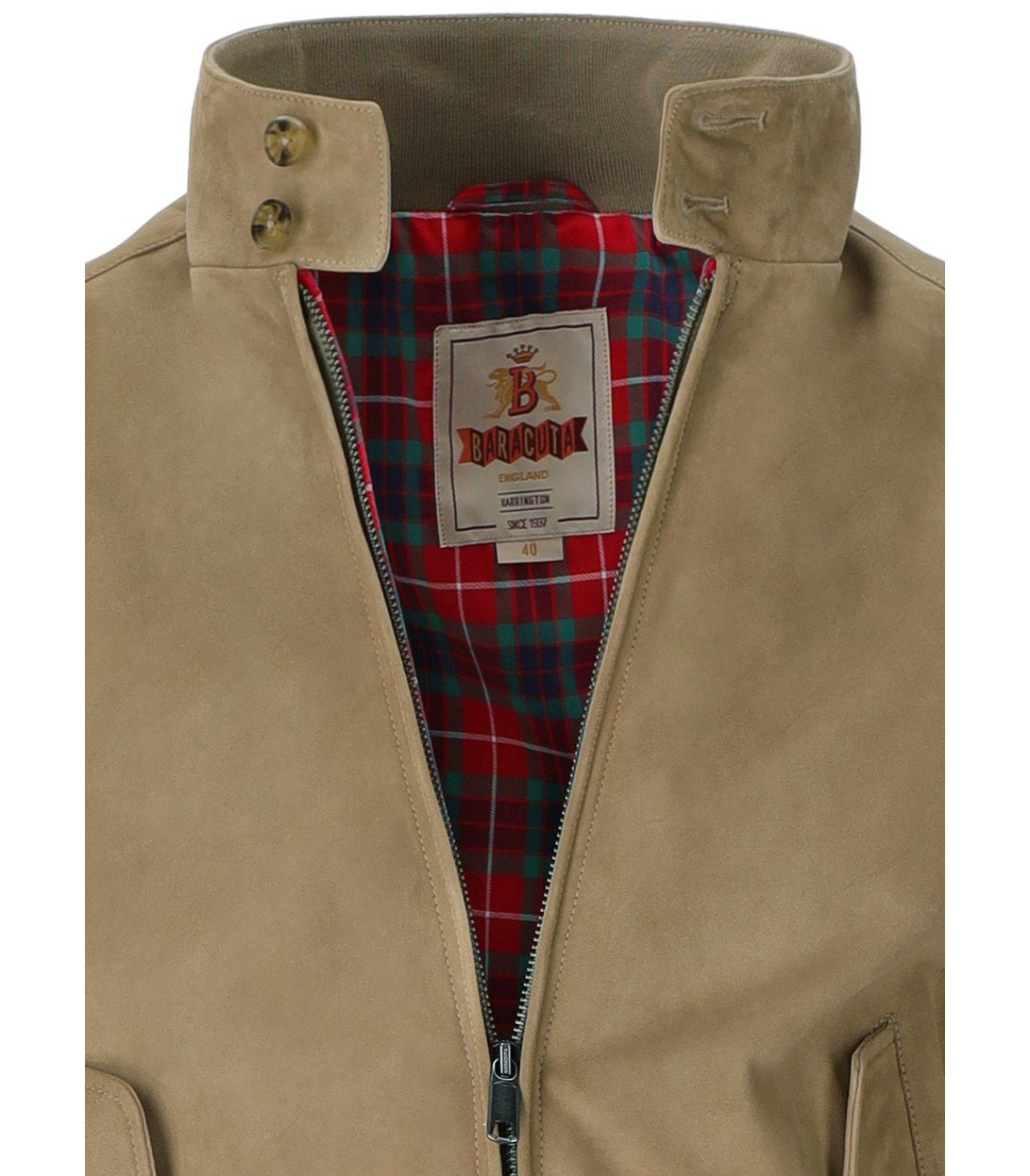 BARACUTA G9 SUÈDE STORM GRAY BOMBER JACKET