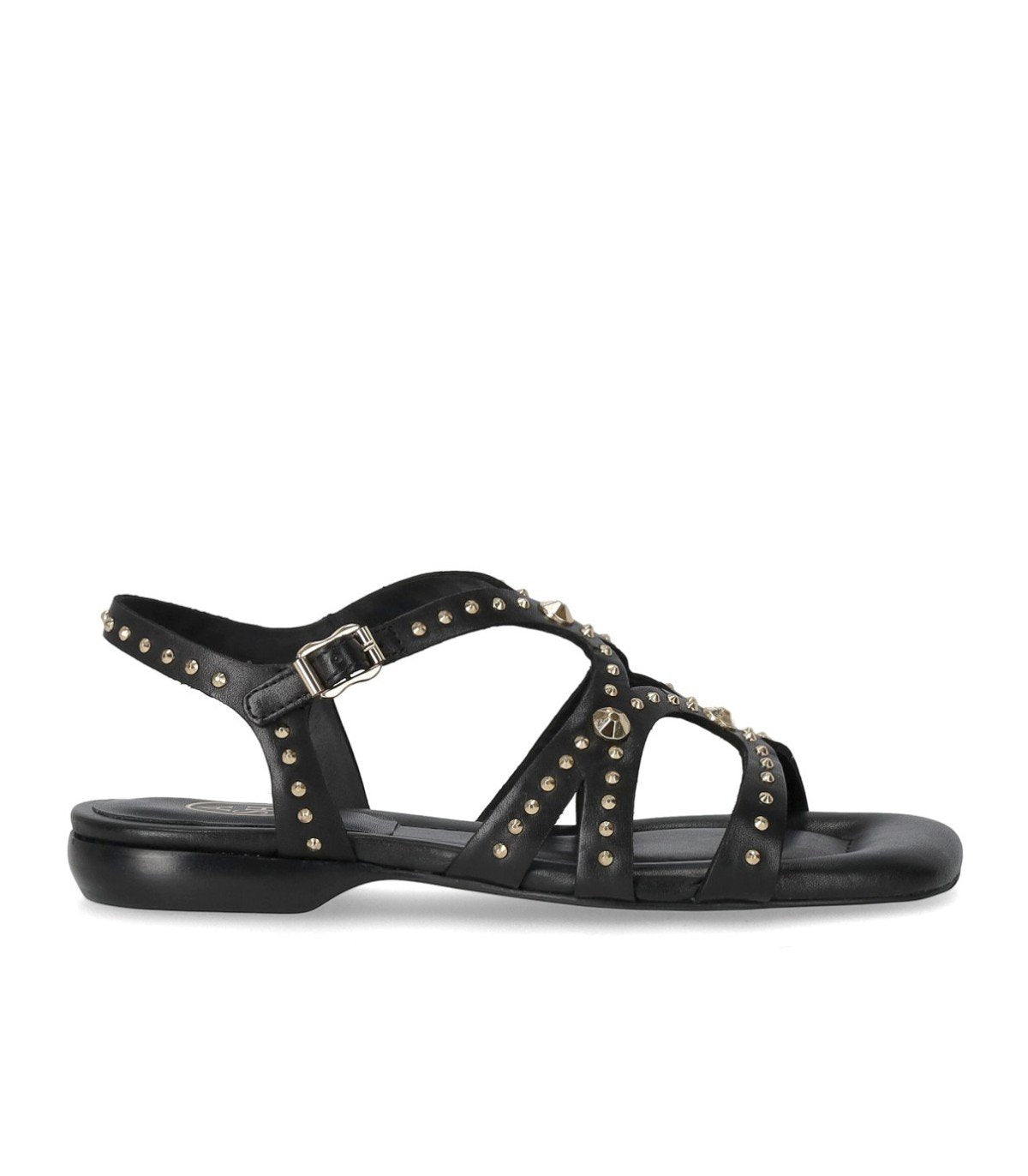 ASH RUBY BLACK FLAT SANDAL