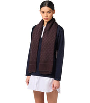 SCIARPA MONOGRAM MERLOT ELISABETTA FRANCHI