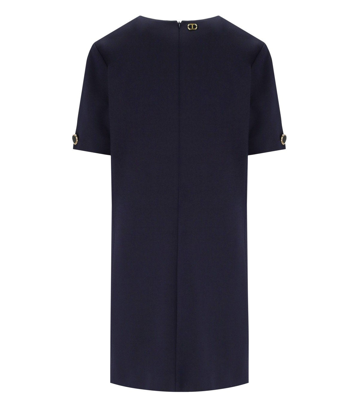 TWINSET BLUE DRESS WITH JEWEL BUTTONS