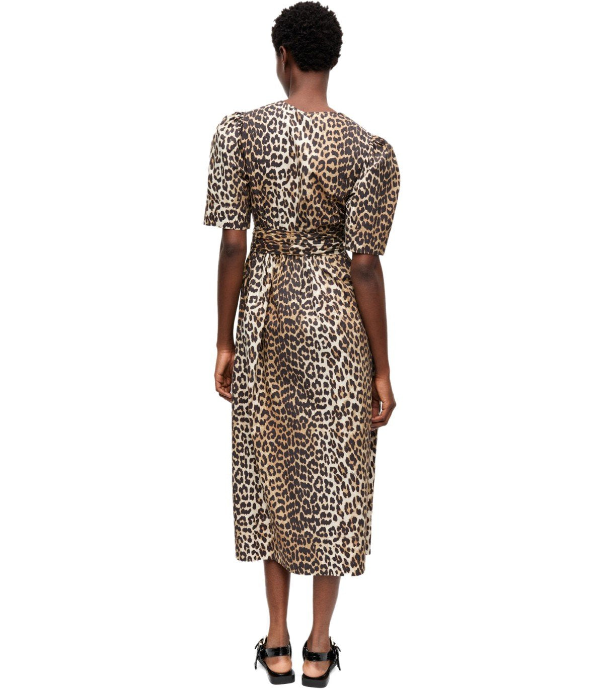 GANNI ANIMALIER MIDI KLEID