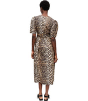 GANNI ANIMALIER MIDI KLEID