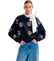 ESSENTIEL ANTWERP ITRO NAVY BLUE SWEATSHIRT