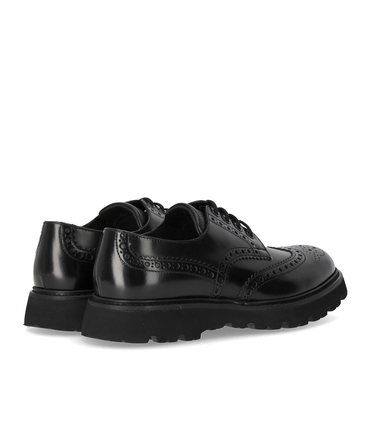 DOUCAL'S DERBY BLACK BROGUE LACE-UP SHOE