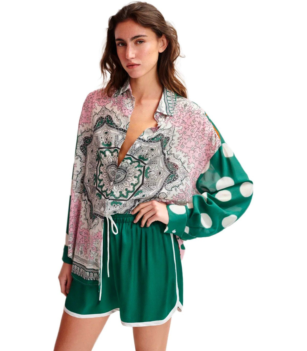 ESSENTIEL ANTWERP HIRGINIA GREEN SHORTS