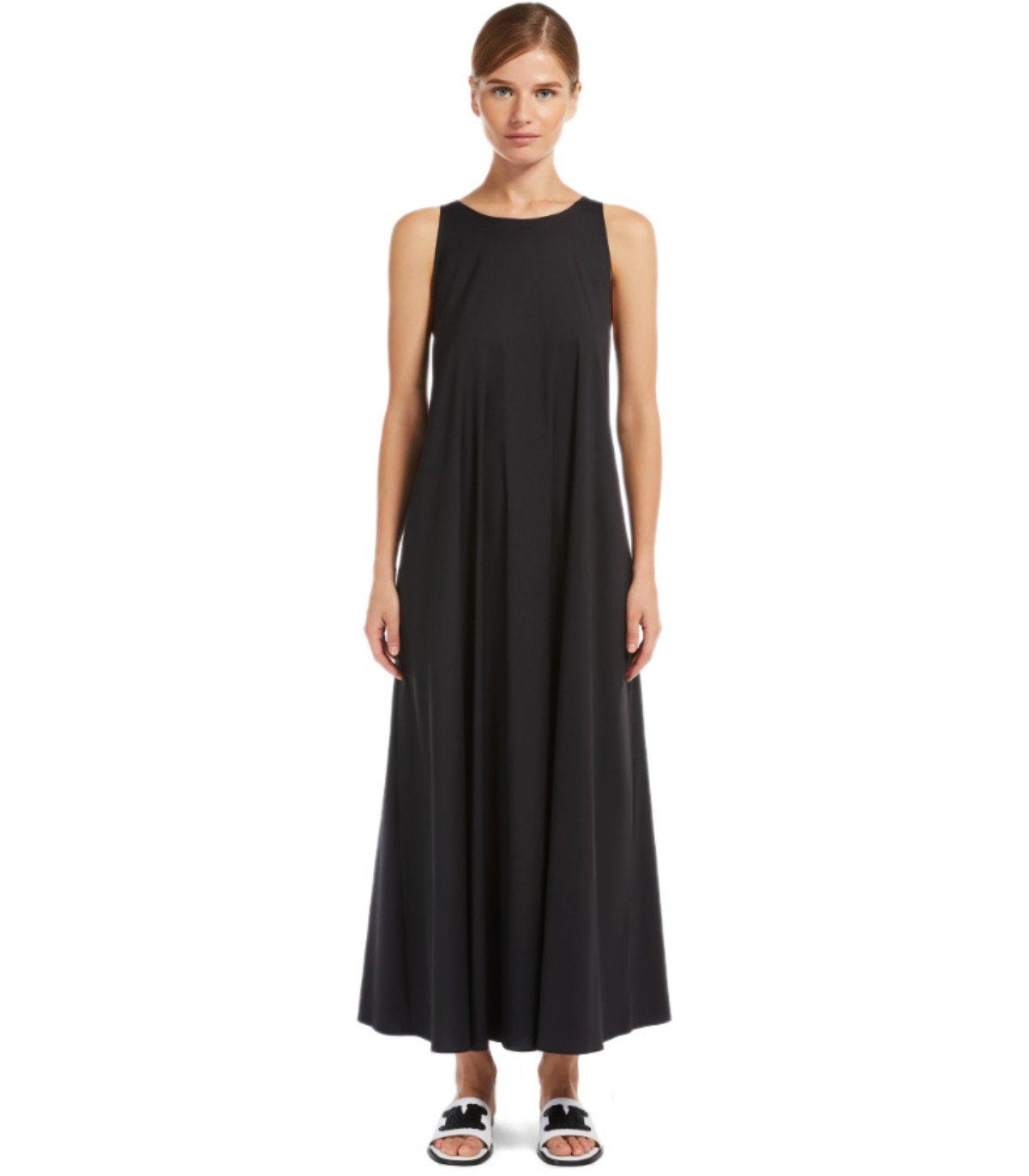 MAX MARA BEACHWEAR ROMEA BLACK LONG DRESS
