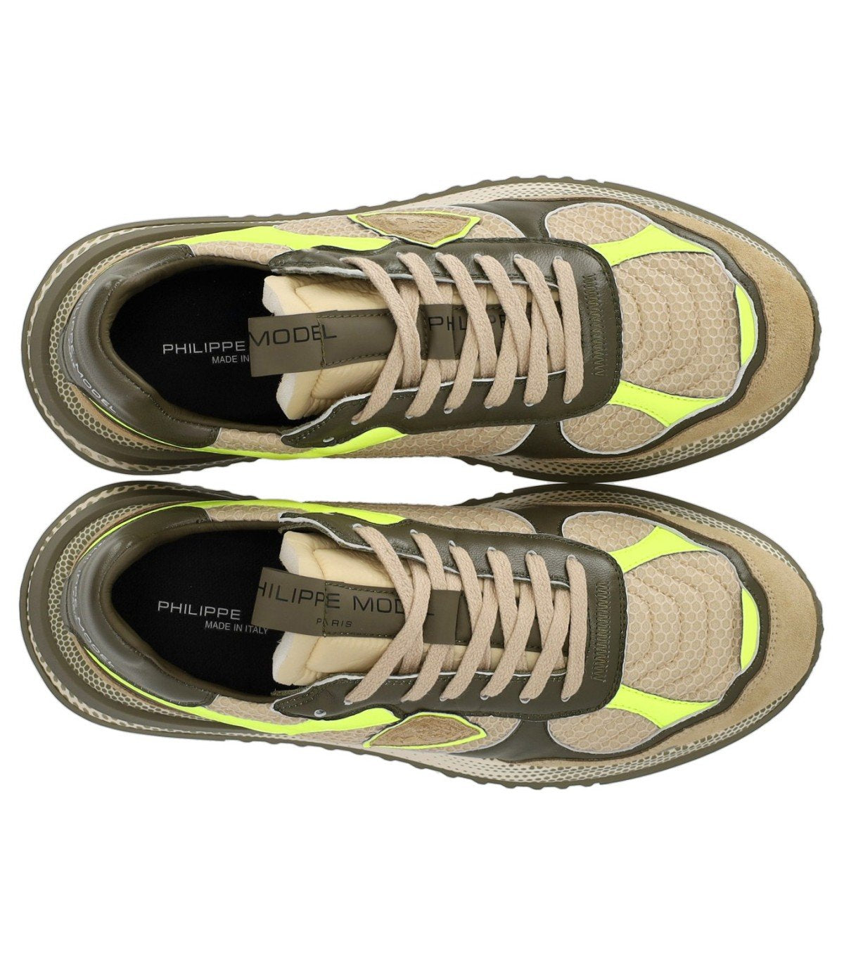 PHILIPPE MODEL OLYMPIQUE NEON MILITARY GREEN SNEAKER