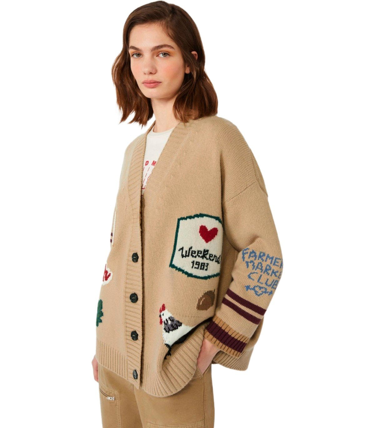 CARDIGAN BELGIO BEIGE MAX MARA WEEKEND