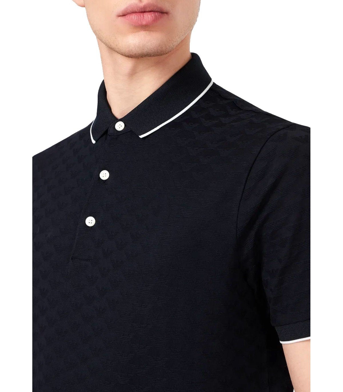 EMPORIO ARMANI NAVY BLUE POLO SHIRT