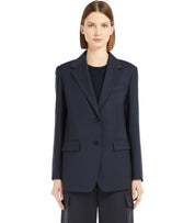 MAX MARA WEEKEND MATERIA BLUE SINGLE BREASTED BLAZER