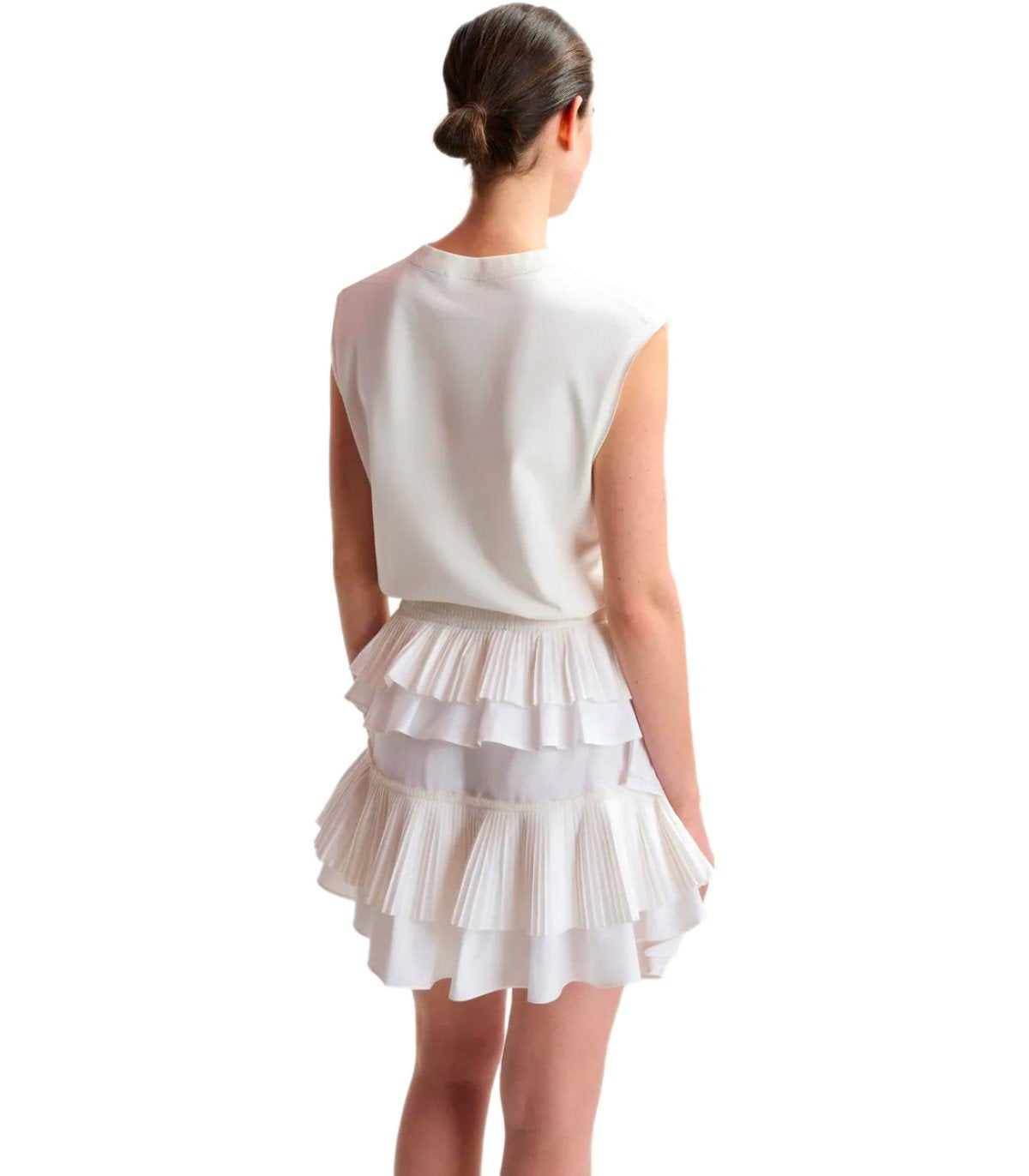 ESSENTIEL ANTWERP HUPAUL WHITE MINI SKIRT