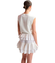 ESSENTIEL ANTWERP HUPAUL WHITE MINI SKIRT