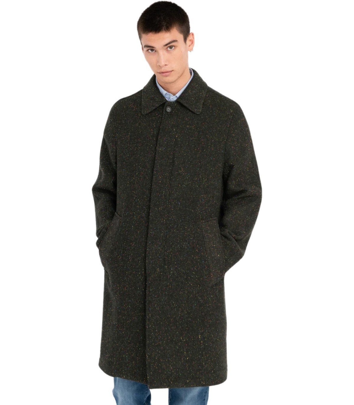MANUEL RITZ MELNGE GREEN COAT
