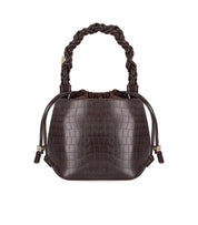 GANNI BOU BROWN BUCKET BAG