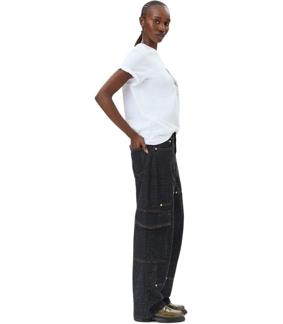 GANNI OVERSIZE WHITE T-SHIRT