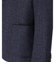 GIACCA MONOPETTO BLU MÉLANGE MANUEL RITZ