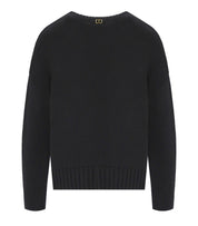 MAGLIONE GIROCOLLO CON RICAMO NERO TWINSET