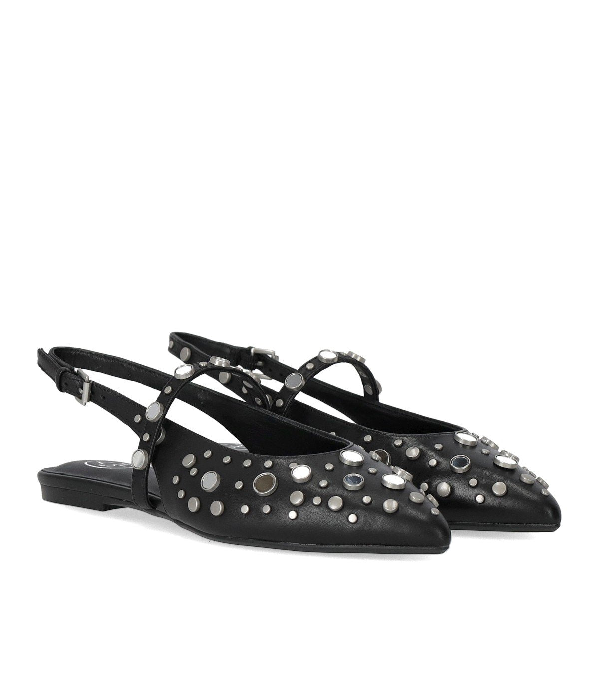 ASH BRENDA BLACK SLINGBACK BALLET FLAT SHOE
