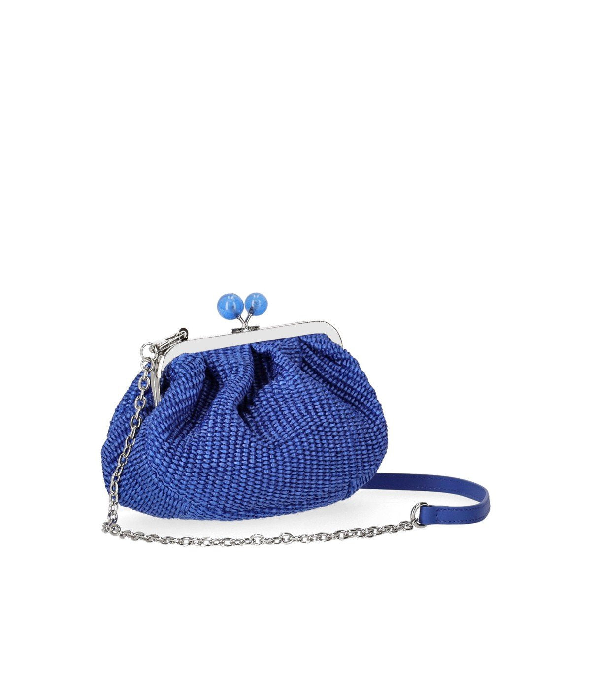 MAX MARA WEEKEND PASTICCINO PALMAS SMALL BLUE CLUTCH BAG